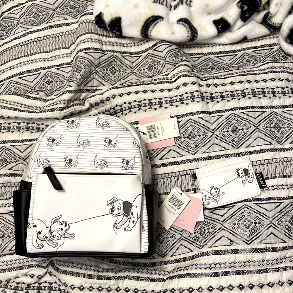 NWT Danielle Nicole 101 Dalmatians @ Play Backpack and cardholder set